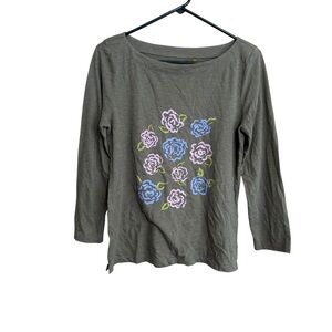 LOFT Light Gray Knit Top